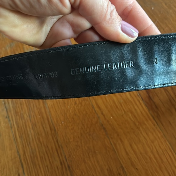 Anne Fontaine Maldivia black croc embossed belt - Picture 8 of 10